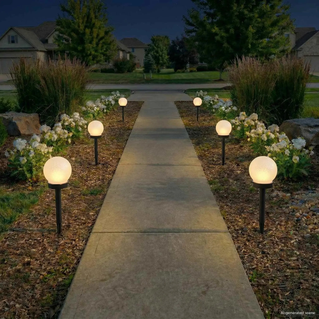 Luci solari da esterno con picchetto 4 pcs Bianco caldo 38,5 cm 42042723