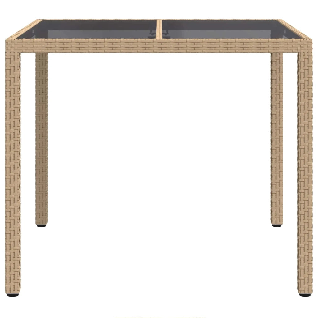 Tavolo da Giardino Beige 90 x 90 x 75 cm polyrattan 362536