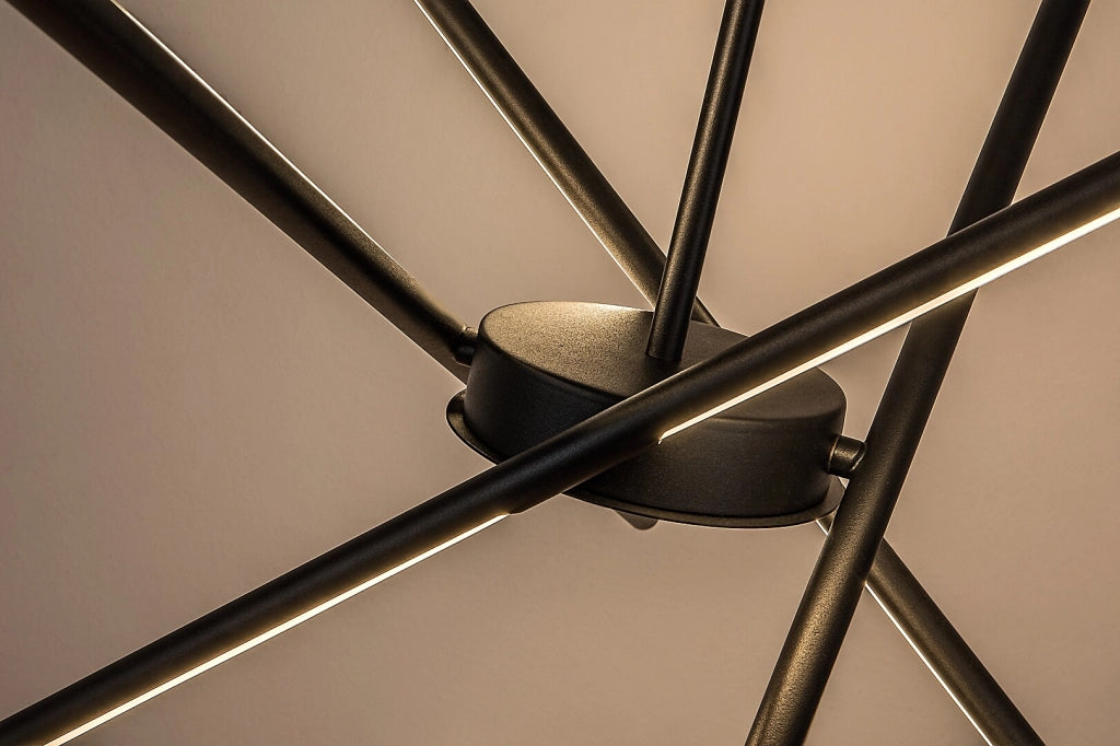 Lampadario LED Rabalux Henli2 nero 40W 3000K moderno Ø66