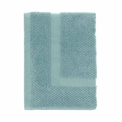 Tappeto scendi doccia 100% cotone verde acqua 45x64 cm