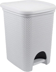 BELLI E FORTI PATTUMIERA CON PEDALE DESIGN INTRECCIO BIANCO 18 LITRI
