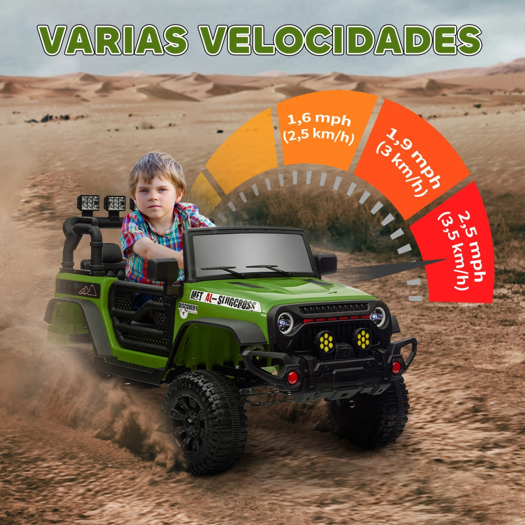 Auto Bambini Elettrica Verde con Telecomando ¨C zephmum ¨C Verde 12V