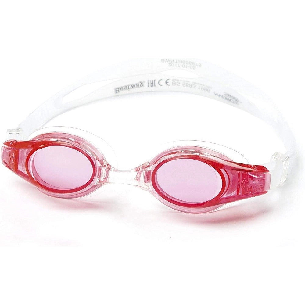 Trade Shop - Occhialini Da Nuoto Wave 3-6 Anni In Silicone Con Protezione Uv 3 Colori 21062 -