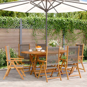 Sedie da Giardino Reclinabili 6pz Grigie Legno Massello Acacia 3214533