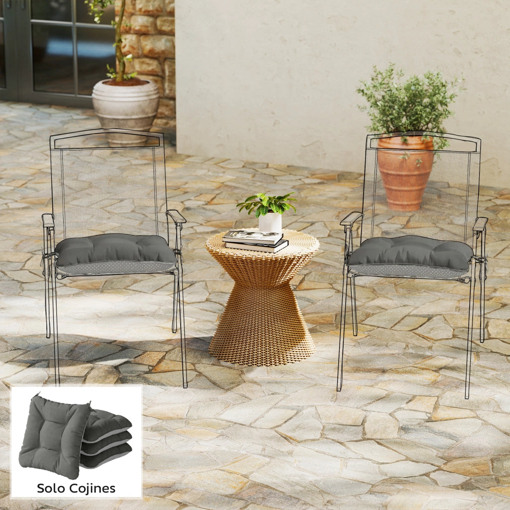 Cuscini per Sedie da Giardino ¨C ZephMum ¨C Grigio Scuro 39,5x39,5x10 cm