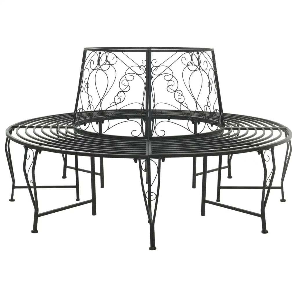 Panchina per Alberi 8-Numero di posti Ø 160 x 89 cm Acciaio 42029531