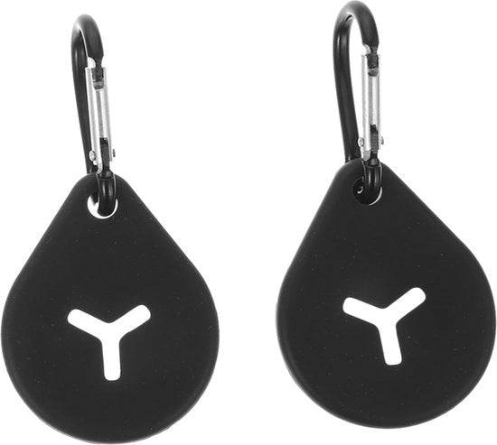 Set di 2 contenitori per escrementi automatici - Contenitori per escrementi in silicone con ganci per sacchetti di escrementi per cani
