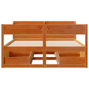 Letto senza Materasso Marrone Cera 140x190 cm in Legno di Pino