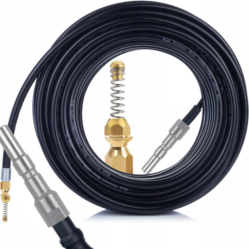 Tubo Flessibile per Pulizia Fognature 10m – Compatibile con Idropulitrici Kranzle D12/Nilfisk Alto/KEW