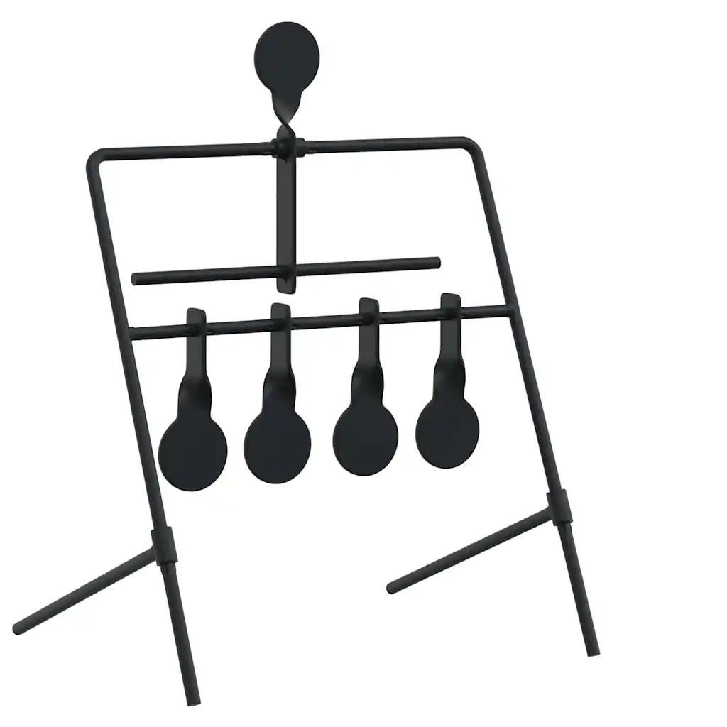 vidaXL Bersaglio che si ripristina Nero 40 x 34 x 53 cm Acciaio
