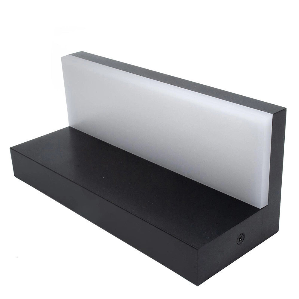 Trade Shop - Applique A Led 10 Watt Lampada Da Parete Per Balconi Giardino Ip54 Cct Switch B82-3c - Nero