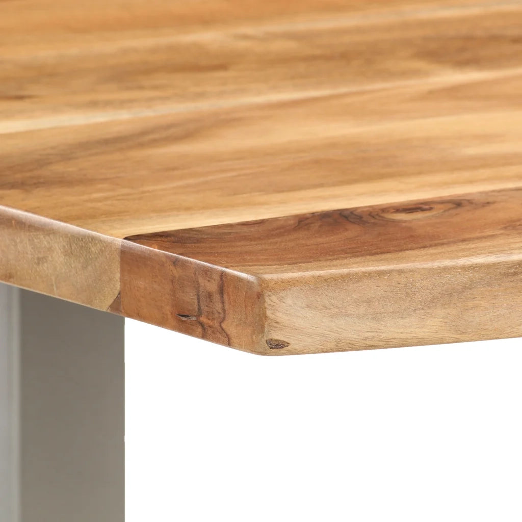 Tavolo da Pranzo 118x58x76 cm in Legno Massello di Acacia