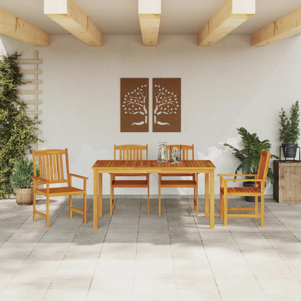 Set da Pranzo per Giardino 5 pcs Marrone 3375678
