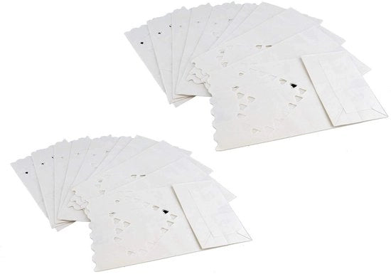 Set di Supporti per Lampada a Carta da 20 - Resistente al Fuoco - Disegno di Grande Ferro - Dimensioni 26 x 15 x 9 cm - Ideali per Matrimoni e Feste