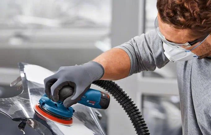 Bosch 0 601 372 100 GEX 12V-125 Professional Levigatrice rotoorbitale a batteria 12 V 10000 giri-min Velcro colore Nero Blu Rosso