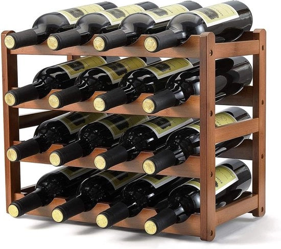 Winnicke per 16 bottiglie - robusto e sostenibile - conserva vino per cantina e aperitivi