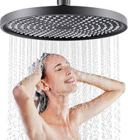 Testa doccia a getto d'acqua potente - 1 pezzo - nero - 25,4 cm