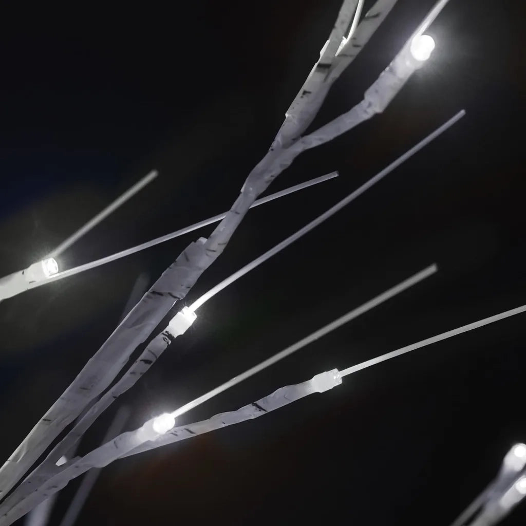 Albero Natale 156 LED 1,5m Salice Bianco Freddo Interno Esterno 332955