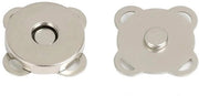 Chiusura a gancio 18 mm - Set di viti a pressione - Sostenibile - Chiusure magnetiche - Adatto per borse/abiti - Facile da cucire