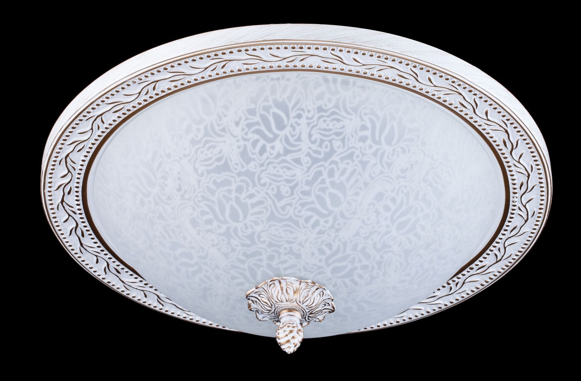 Plafoniera Ceiling & Wall in Metallo Aritos Bianco con Oro