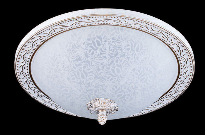 Plafoniera Ceiling & Wall in Metallo Aritos Bianco con Oro