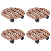 Carrelli Porta Piante 4 pz Marroni Ã˜30x7,5 cm WPC cod mxl 60651