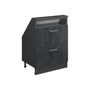 Mobile sottotetto Rion Calce nera/Antracite con 2 cassetti Vicco