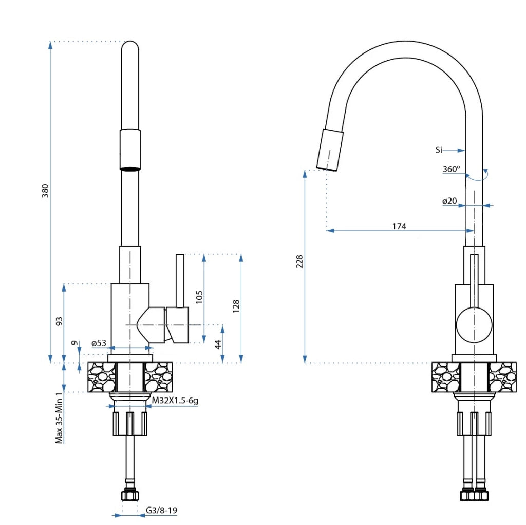 Lavello In Acciaio Luke 110 Workstation Brush Nickel senza rubinetto da cucina