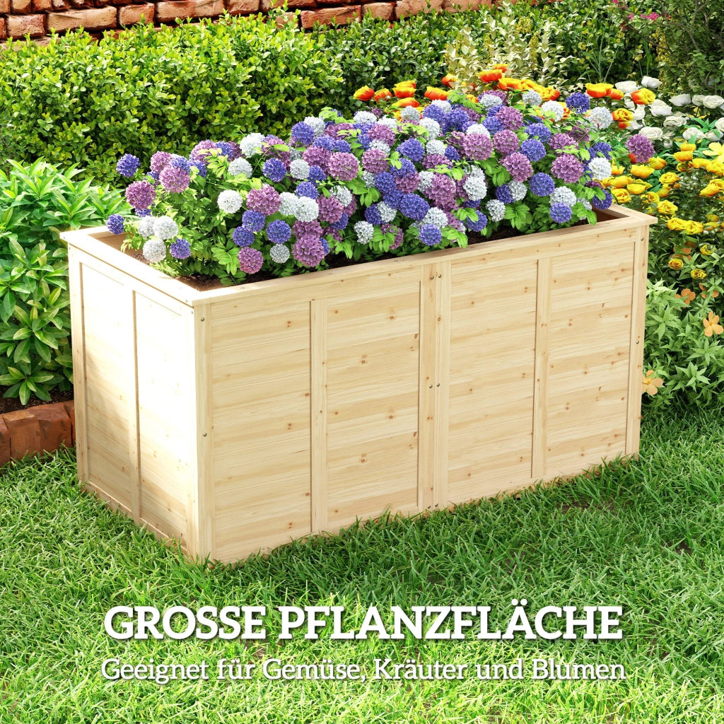 Letto Rialzato Orto Legno 152x77x77 cm ¨C Xylo ¨C Giardino Esterno con Base Aperta