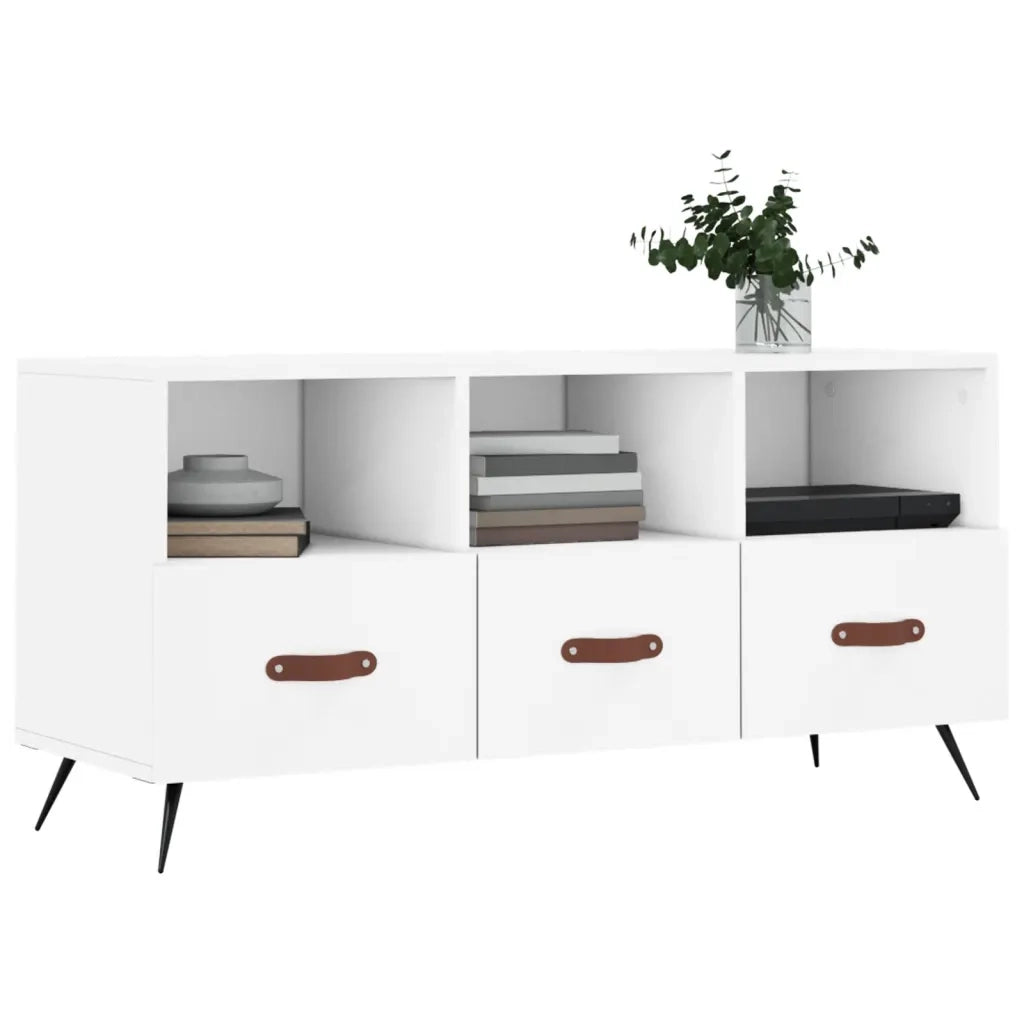 Mobile Porta TV Bianco 102x36x50 cm in Legno Multistratocod mxl 79043