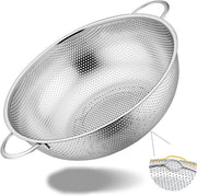 Sottopiano in acciaio inossidabile lucido da 28 cm - setaccio microforato per asciugare - sottopiano per lavaggio e pulizia - resistente alla lavastoviglie