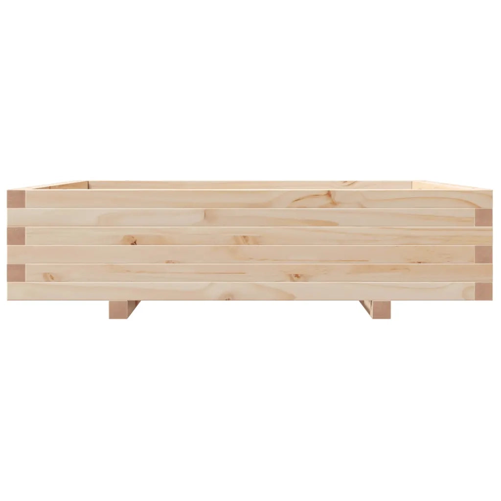 Fioriera da Giardino 100x100x26,5 cm in Legno Massello di Pino