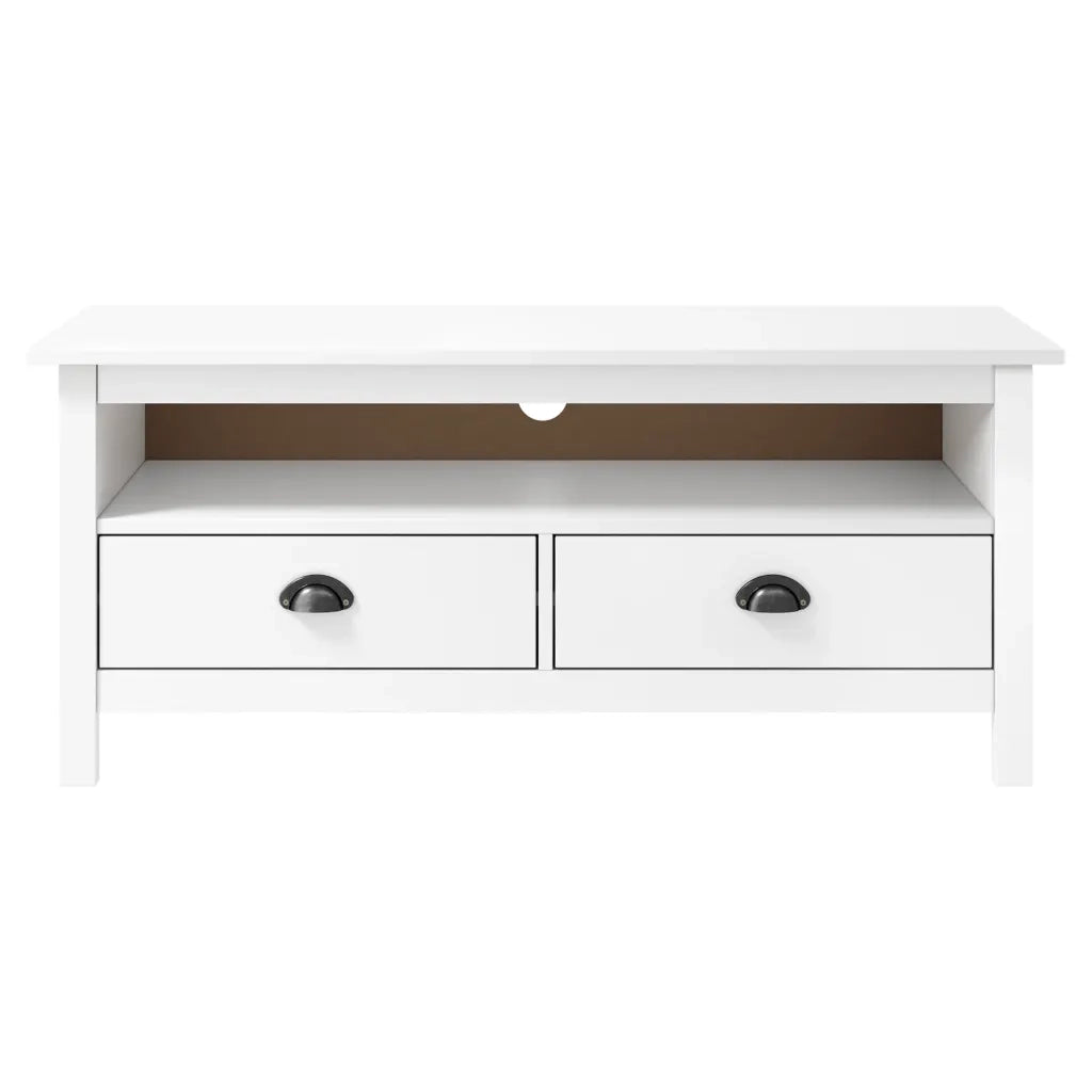 Mobile Porta TV-Mobile per TV-Credenza TV Hill Bianco 110x40x47 cm in Legno di Pino 604704