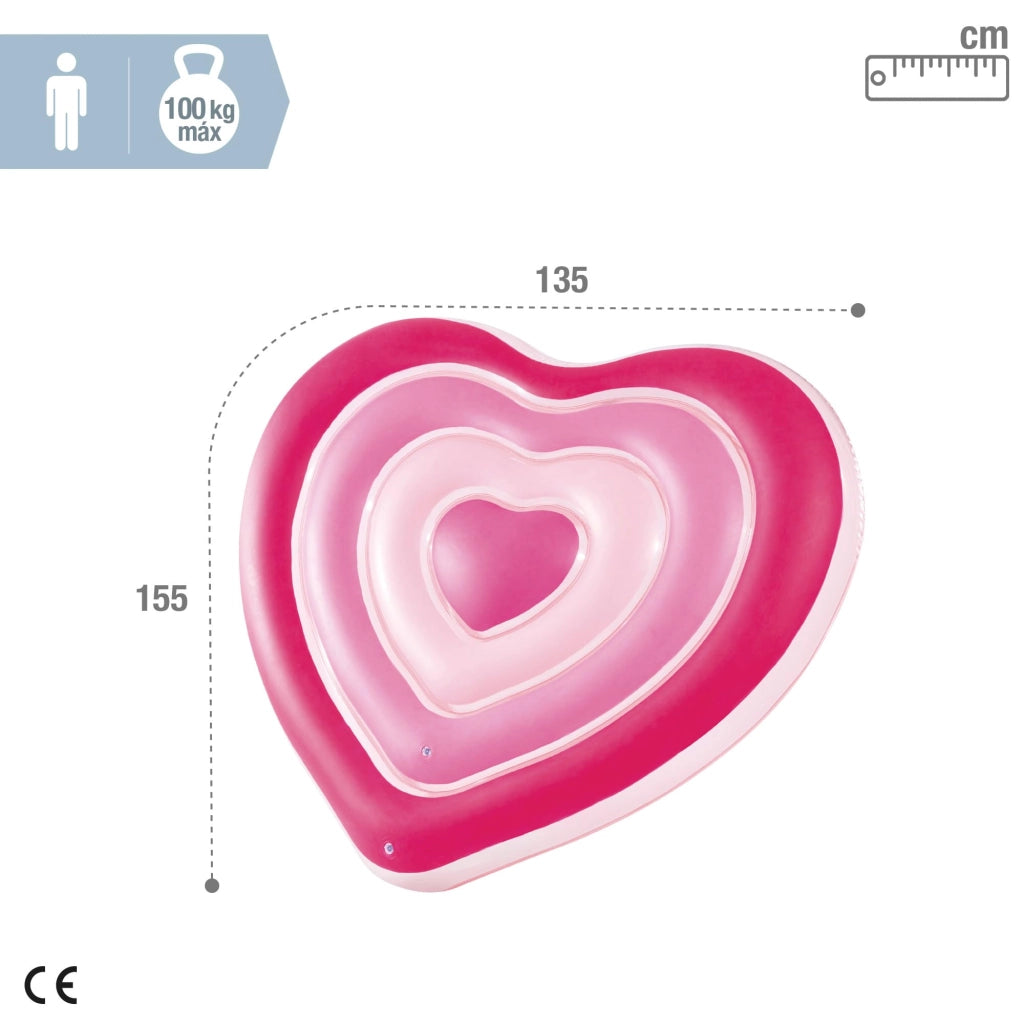 Materassino Gonfiabile Isola Intex Cuore 168 x 142 cm