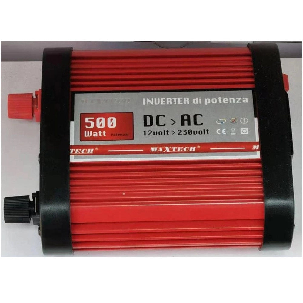 Trade Shop - Inverter Di Potenza Da 12 V A 230 V Tensione 500 Watt Per Camper Auto Hb500-12v -