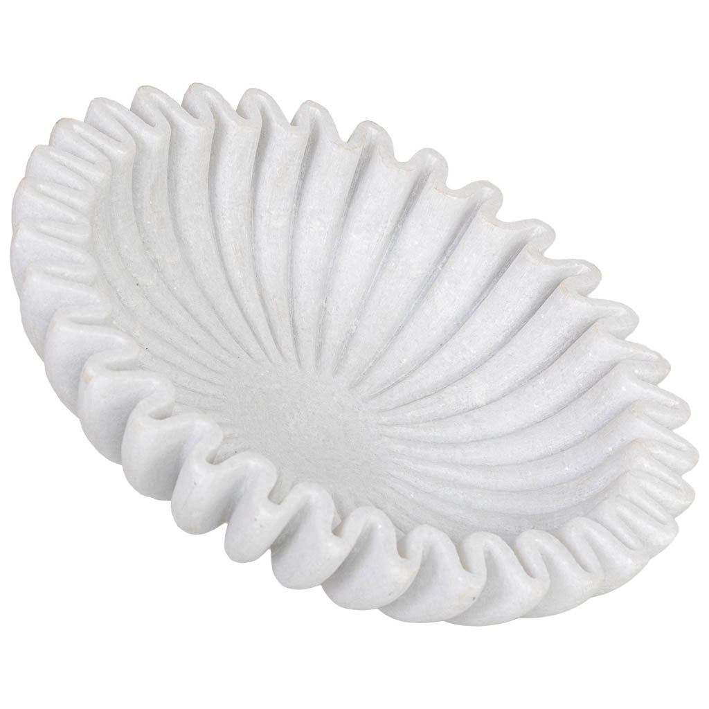 Ciotola in marmo bianco 30x30x8h cm
