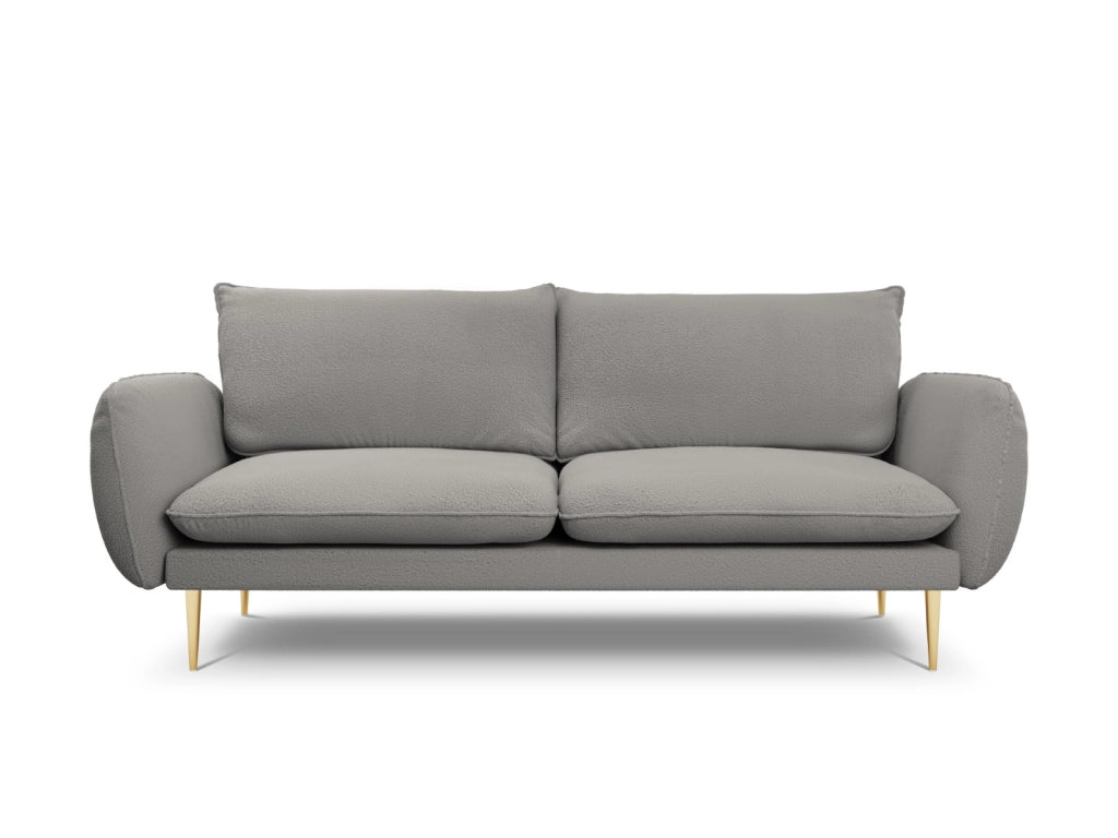 Cosmopolitan Design - Divano "Vienna" 3 posti in bouclé grigio 