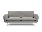Cosmopolitan Design - Divano "Vienna" 3 posti in bouclé grigio 
