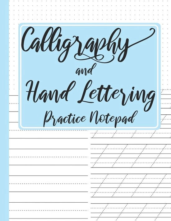 Lettere di Pratica per Calligrafia Moderna e Handlettering con Angoli Uguale e Pagine a Reticolo