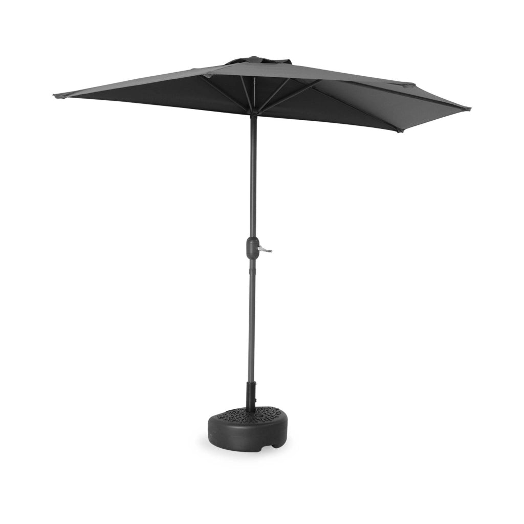 Base per ombrellone   mezzaluna  in plastica, nero