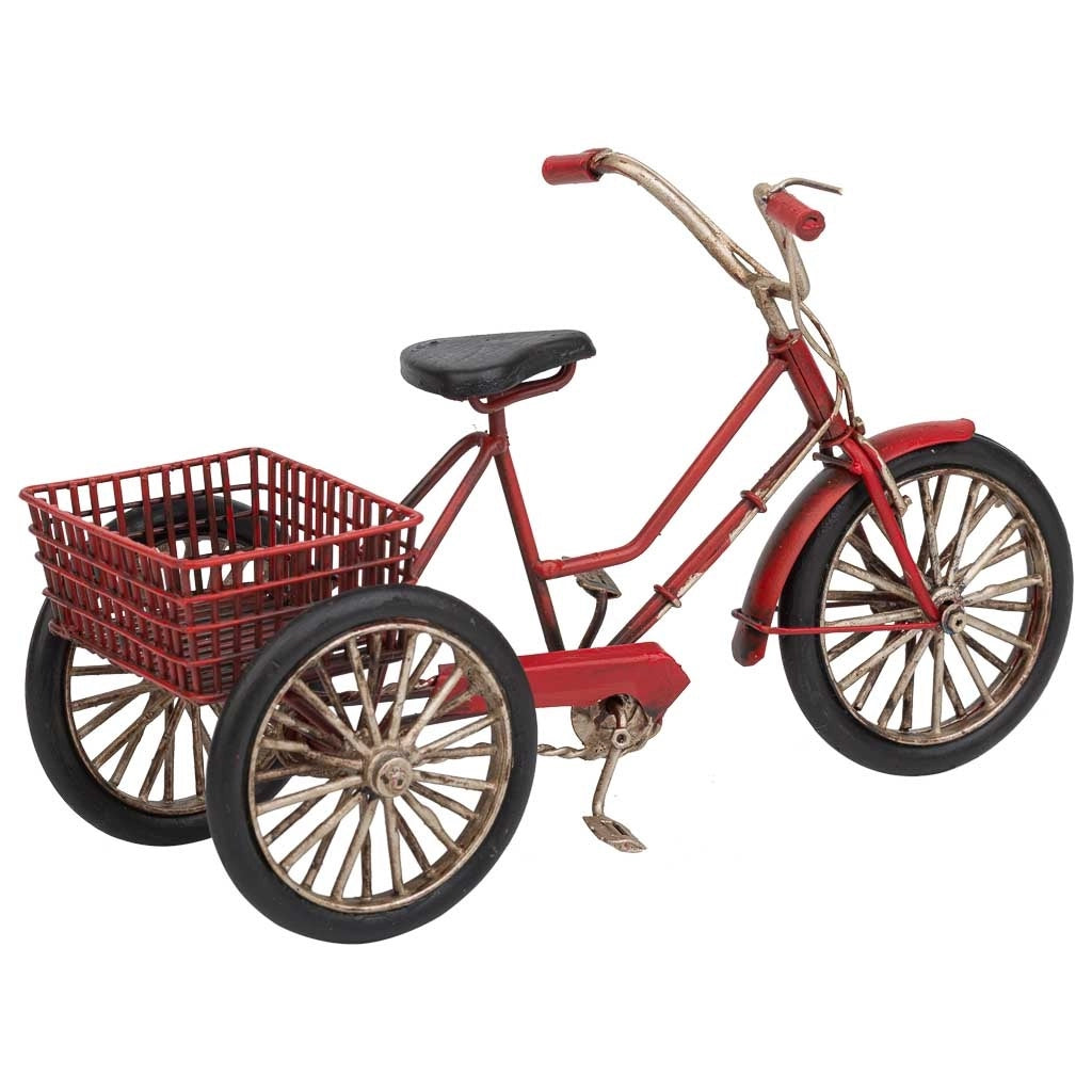 Triciclo in metallo rosso 22x11x14h