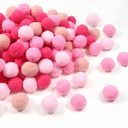Pomponi 200 pezzi - Serie Rosa - 20 mm - Pomponi soffici - Attività manuali - Decorazioni per festival - Pomponi da fare a mano