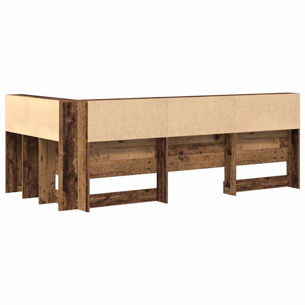 vidaXL Testata contenitore Legno vecchio 75 cm Legno multistrato