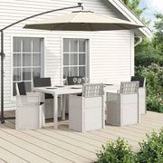 Set da Pranzo per Giardino 7 pcs Bianco e Antracite PP 3430080