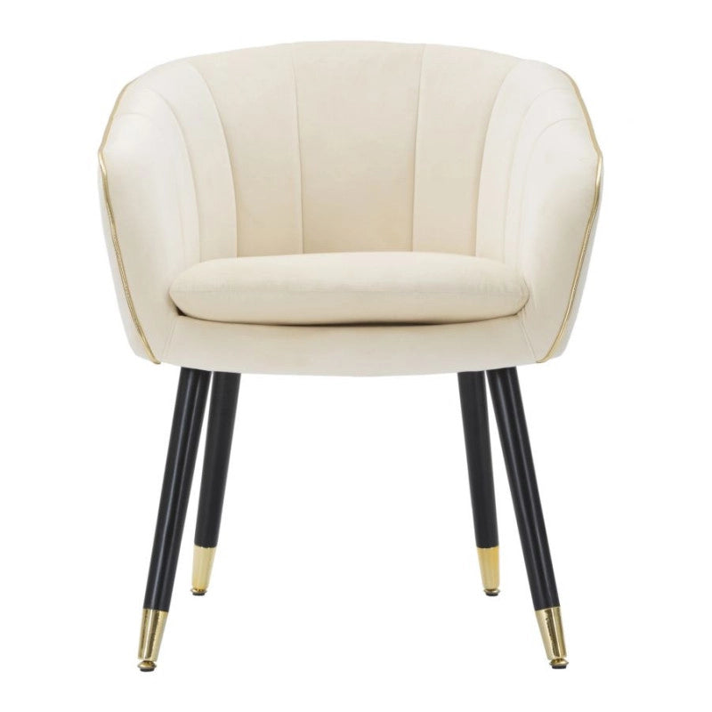 Poltrona Paris Crema/gold cm 62x58x78