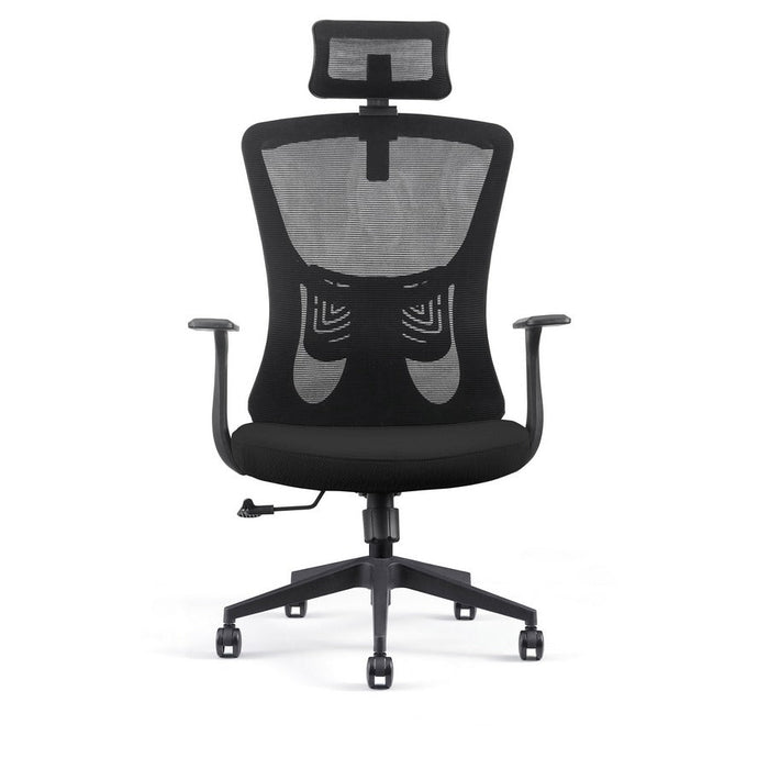 Sedia Poltrona Direzionale da Ufficio in Similpelle Nera