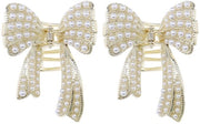 Spille per capelli con filo - Accessori per capelli - Oro e bianco - Perle artificiali - Sostenibile e di stile - Adatto per ragazze e donne
