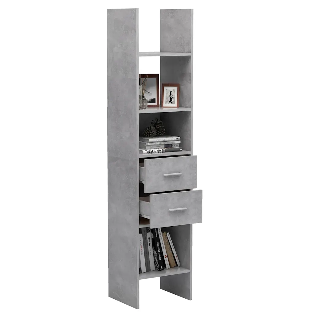 Libreria Grigio Cemento 40x35x180 cm in Truciolato cod mxl 55647