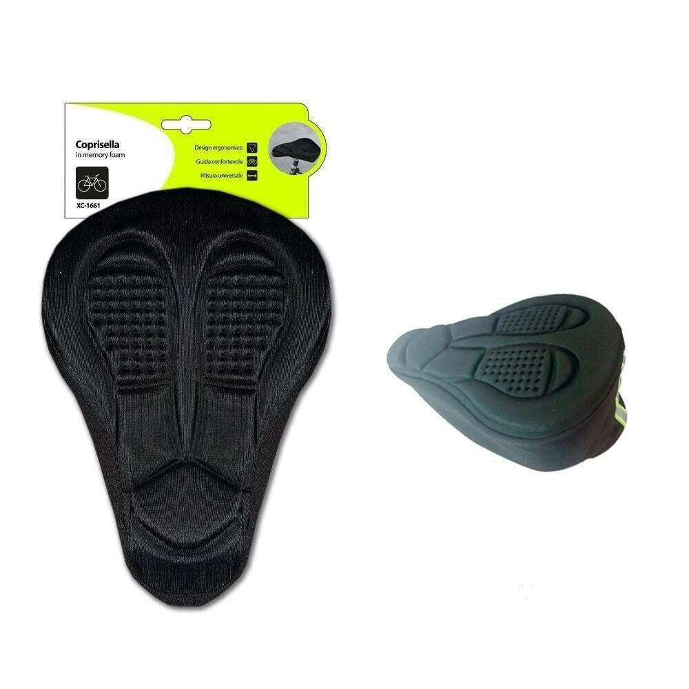 Trade Shop - Coprisella Copertura Sella Sellino In Memory Foam Per Bici Bicicletta Xc-1661 -