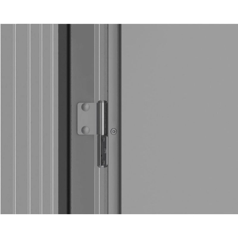 Casetta Box da Giardino 249,1x209,3x231,3 cm in Acciaio Zincato Grigio
